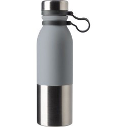 Gourde isotherme en acier inoxydable de 600 ml personnalisée Will Matières : silicone Couleurs : gris personnalisable avec votre