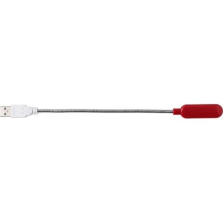 Liseuse USB Personnalisée en ABS et Métal - Modèle Lola Matières : cuivre Couleurs : rouge cadeau collaborateur premium