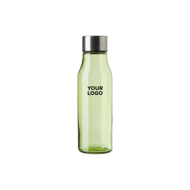 Bouteille  en verre et acier inoxydable 500 ml Andrei Matières : acier inoxydable Couleurs : naturel impression logo haute quali