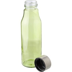 Bouteille  en verre et acier inoxydable 500 ml Andrei Matières : acier inoxydable Couleurs : vert citron impression haute défini