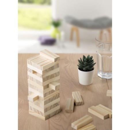 Jeu d'adresse personnalisé en pin - Gisa, cadeau idéal pas cher Matières : bois Couleurs : brun goodies publicitaire événementie