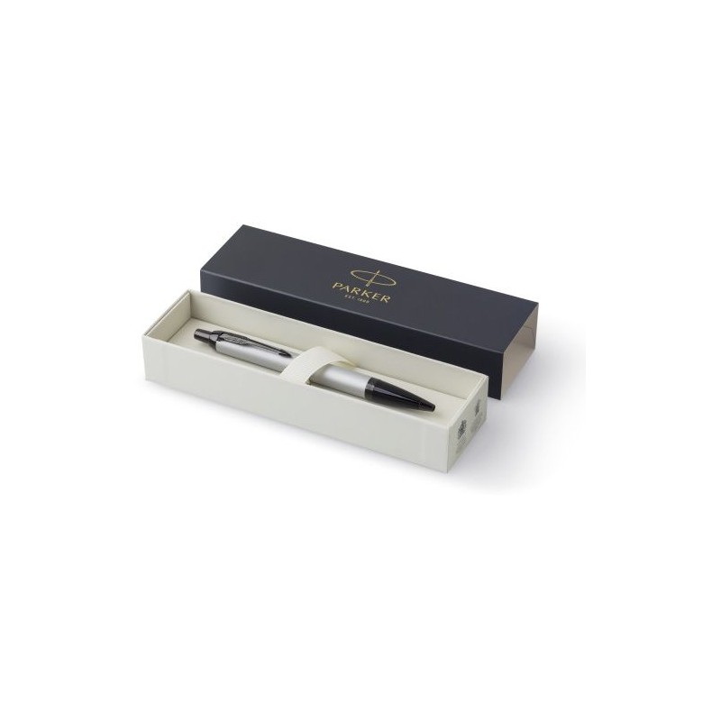 Stylo bille en métal luxe Parker IM - Cadeau d'entreprise Matières : métal Couleurs : noir accessoire événementiel unique