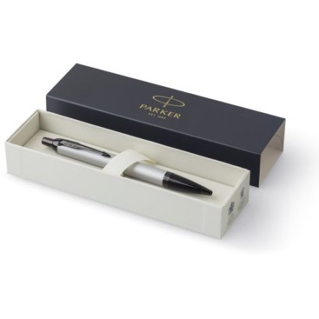 Stylo bille en métal luxe Parker IM - Cadeau d'entreprise Matières : métal Couleurs : noir accessoire événementiel unique