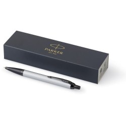 Stylo bille en métal luxe Parker IM - Cadeau d'entreprise Matières : métal Couleurs : gris personnalisation rapide en France