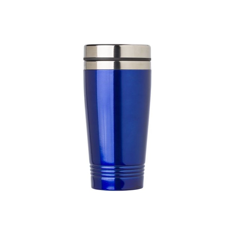 Mug isotherme double paroi de 450 ml personnalisé Velma Matières : bois Couleurs : blanc cadeau collaborateur premium