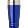 Mug isotherme double paroi de 450 ml personnalisé Velma Matières : bois Couleurs : argenté objet promotionnel éco-responsable