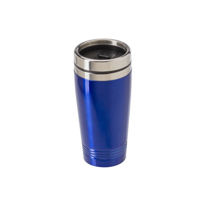 Mug isotherme double paroi de 450 ml personnalisé Velma Matières : bois Couleurs : argenté goodies entreprise design