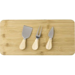 Set Personnalisé en Bambou à Fromage Regina Matières : bambou Couleurs : brun cadeau entreprise pas cher