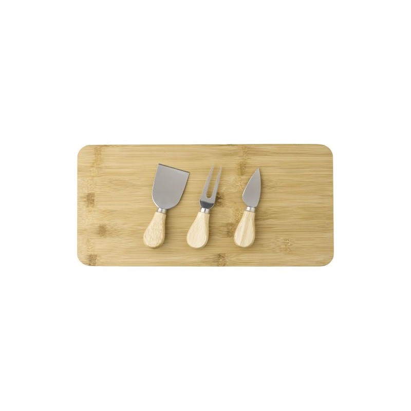 Set Personnalisé en Bambou à Fromage Regina Matières : bambou Couleurs : brun cadeau entreprise pas cher