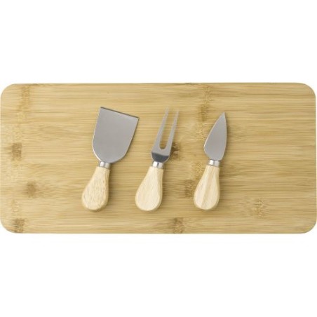 Set Personnalisé en Bambou à Fromage Regina Matières : bambou Couleurs : brun cadeau entreprise pas cher