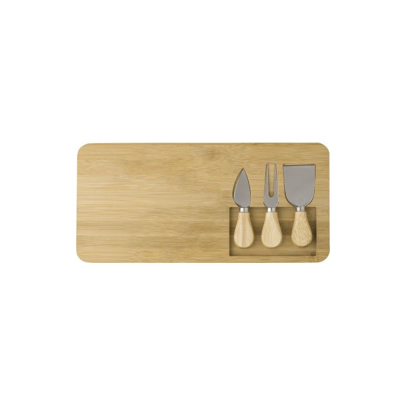 Set Personnalisé en Bambou à Fromage Regina Matières : bambou Couleurs : brun goodies publicitaire événementiel