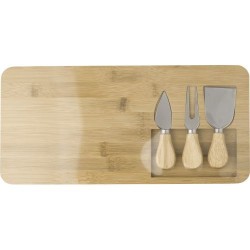 Set Personnalisé en Bambou à Fromage Regina Matières : bambou Couleurs : brun marquage laser ultra précis