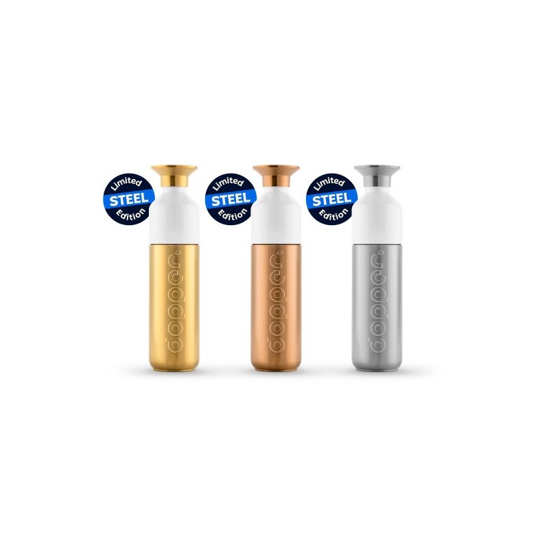 Gourde Sportive Éco-responsable Personnalisable 490 ml - Dopper Solid Steel cadeau collaborateur premium