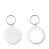 Porte-clés en métal personnalisés avec insert en papier - PIN KEY Matières : métal Couleurs : blanc