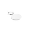 Porte-clés en métal personnalisés avec insert en papier - PIN KEY Matières : métal Couleurs : blanc personnalisable avec votre l