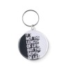 Porte-clés en métal personnalisés avec insert en papier - PIN KEY Matières : métal Couleurs : blanc cadeau entreprise pas cher