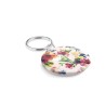 Porte-clés en métal personnalisés avec insert en papier - PIN KEY Matières : métal Couleurs : blanc goodies publicitaire événeme