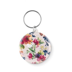 Porte-clés en métal personnalisés avec insert en papier - PIN KEY Matières : métal Couleurs : blanc impression haute définition