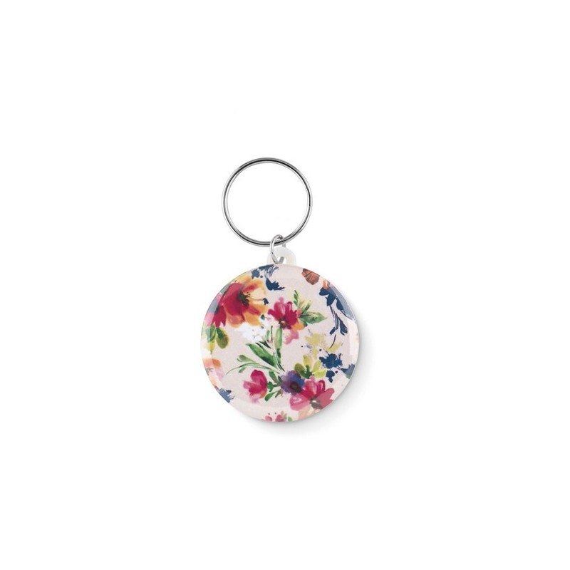 Porte-clés en métal personnalisés avec insert en papier - PIN KEY Matières : métal Couleurs : blanc impression haute définition