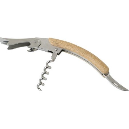 Tire-bouchon personnalisé en bambou Lenny Matières : bambou Couleurs : brun livraison express 24h 48h