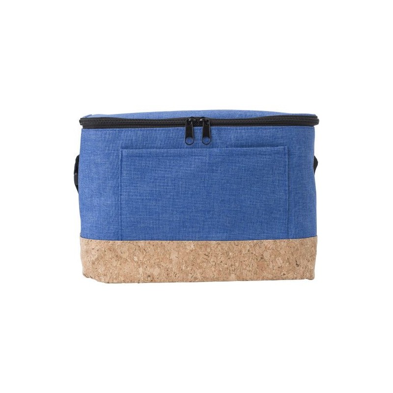 Sac isotherme personnalisé en polyester Dieter Matières : bois Couleurs : bleu goodies publicitaire événementiel