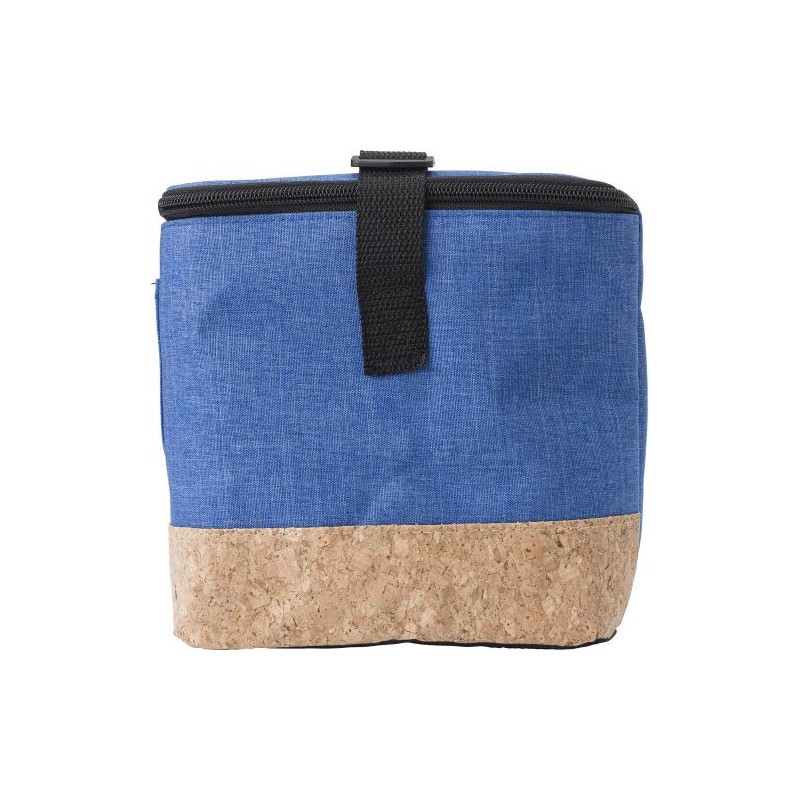 Sac isotherme personnalisé en polyester Dieter Matières : bois Couleurs : bleu impression logo haute qualité