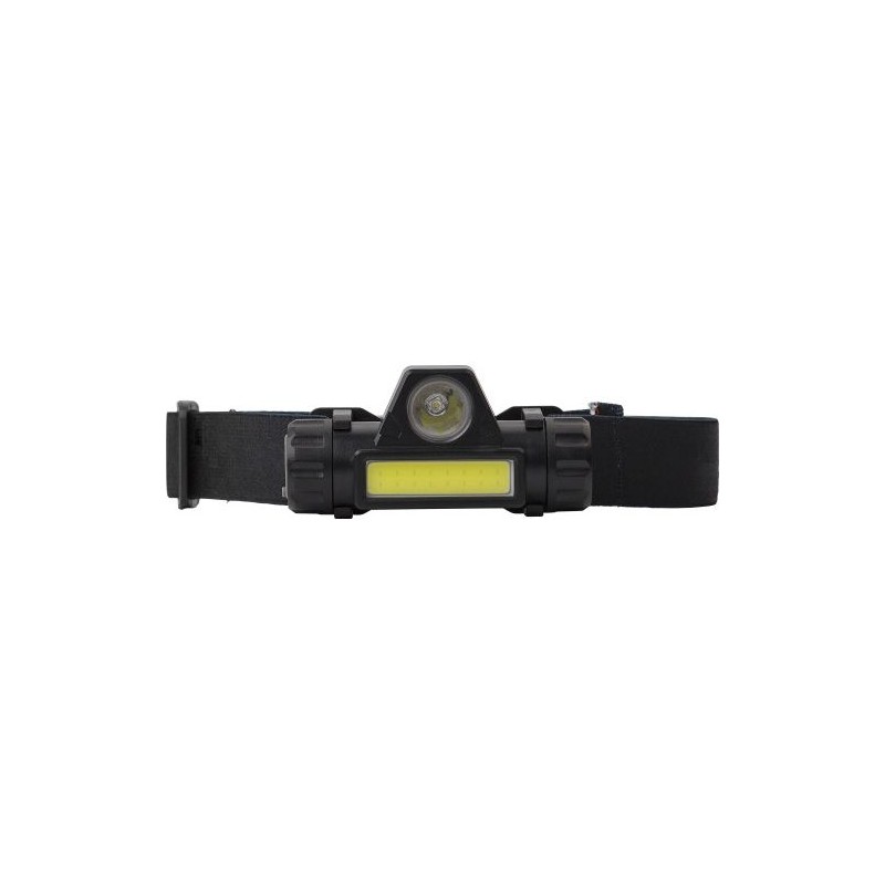 Lampe frontale rechargeable en ABS personnalisée Mina Matières : nylon Couleurs : noir