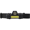 Lampe frontale rechargeable en ABS personnalisée Mina Matières : nylon Couleurs : noir personnalisable avec votre logo