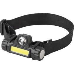 Lampe frontale rechargeable en ABS personnalisée Mina Matières : nylon Couleurs : noir impression haute définition