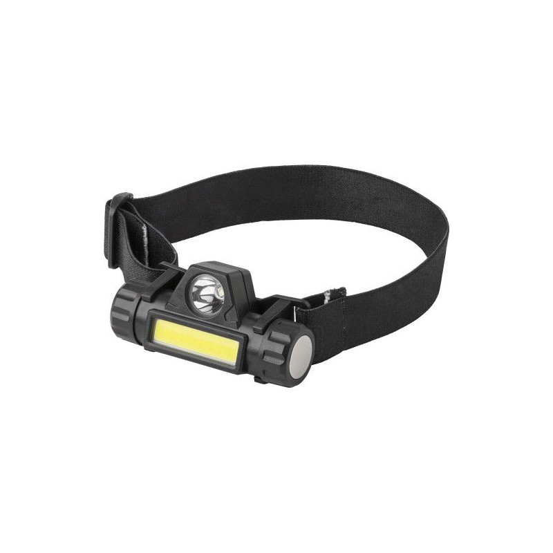 Lampe frontale rechargeable en ABS personnalisée Mina Matières : nylon Couleurs : noir impression haute définition