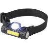 Lampe frontale rechargeable en ABS personnalisée Mina Matières : nylon Couleurs : noir marquage laser ultra précis