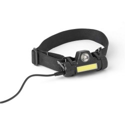Lampe frontale rechargeable en ABS personnalisée Mina Matières : nylon Couleurs : noir livraison express 24h 48h