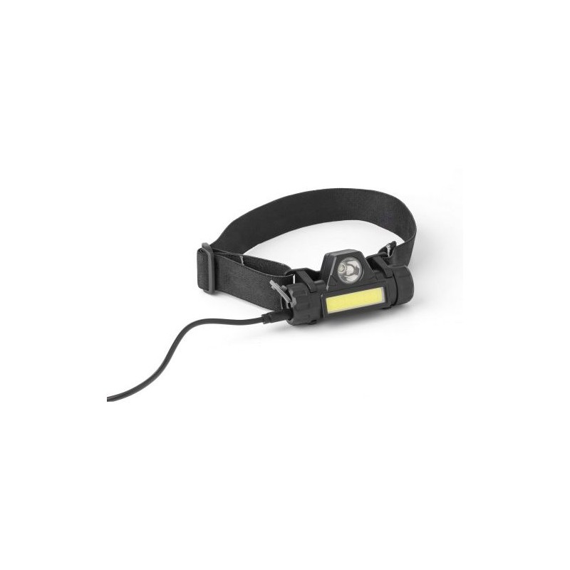 Lampe frontale rechargeable en ABS personnalisée Mina Matières : nylon Couleurs : noir livraison express 24h 48h