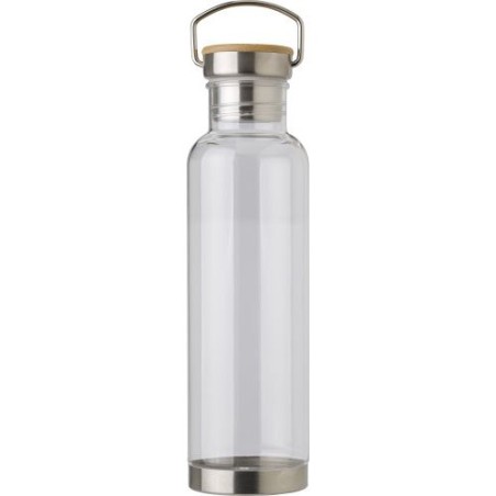 Bouteille  en plastique Tritan de 800 ml - Mahmoud Matières : bambou Couleurs : naturel