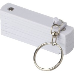 Porte-clés personnalisable en plastique de 50 cm mètre-pliant Holly Matières : métal Couleurs : blanc