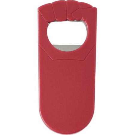 Décapsuleur en plastique personnalisé publicitaire Tay Matières : métal Couleurs : rouge