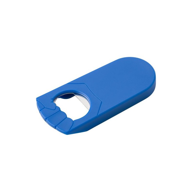 Décapsuleur en plastique personnalisé publicitaire Tay Matières : métal Couleurs : bleu personnalisable avec votre logo