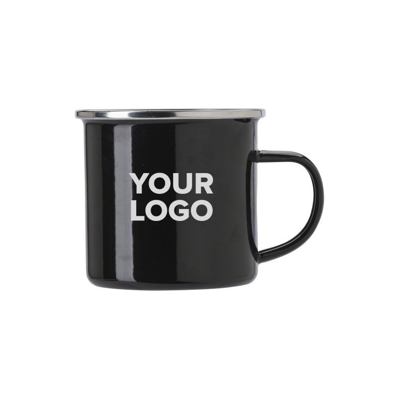 Mug Émaillé Personnalisé en Acier Inoxydable - Jamaal Matières : métal Couleurs : noir impression haute définition