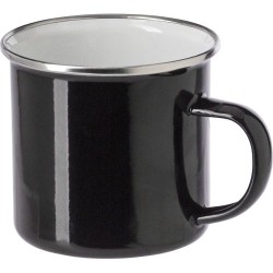 Mug Émaillé Personnalisé en Acier Inoxydable - Jamaal Matières : métal Couleurs : blanc objet promotionnel éco-responsable