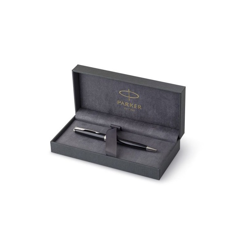 Stylo bille luxe personnalisé Parker Sonnet Matières : métal Couleurs : noir objet promotionnel éco-responsable