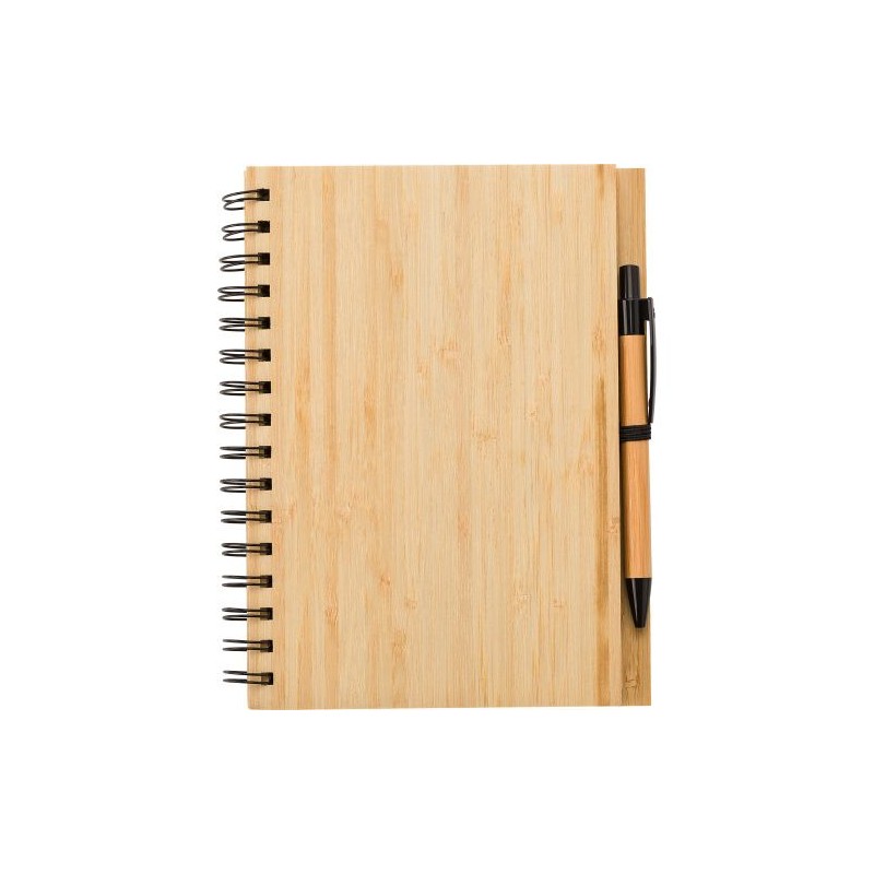 Carnet  en bambou personnalisé pour entreprise - Carmen Matières : bambou Couleurs : bambou
