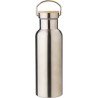 Bouteille isotherme  500 ml en acier inoxydable - Odette Matières : bambou Couleurs : argenté personnalisable avec votre logo