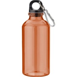 Gourde  transparente de 400 ml en rPET - Nancy Matières : métal Couleurs : orange personnalisable avec votre logo