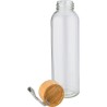 Bouteille  en verre de 500 ml avec bouchon en bambou personnalisée - Marc Matières : bambou Couleurs : brun goodies publicitaire