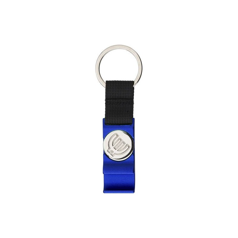 Porte-clés métal décapsuleur personnalisé pratique Lionel Matières : polyester Couleurs : noir cadeau collaborateur premium