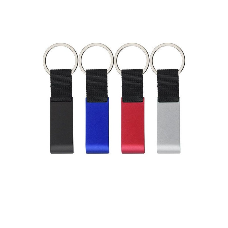 Porte-clés métal décapsuleur personnalisé pratique Lionel Matières : polyester Couleurs : bleu impression haute définition