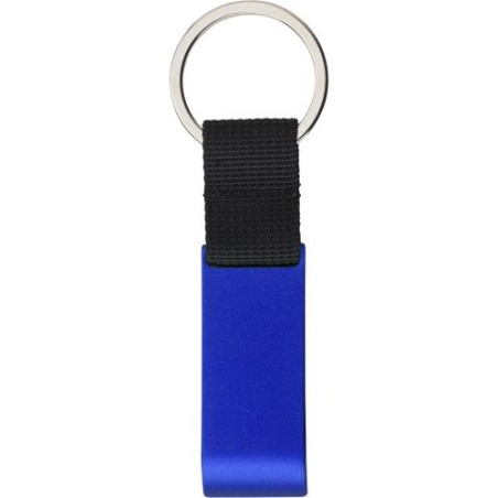 Porte-clés métal décapsuleur personnalisé pratique Lionel Matières : polyester Couleurs : bleu goodies publicitaire durable