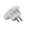 Adaptateur sécurisé 3-pole  World to EU SKROSS Matières : ABS Couleurs : blanc personnalisable avec votre logo