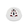 Adaptateur sécurisé 3-pole  World to EU SKROSS Matières : ABS Couleurs : blanc cadeau entreprise pas cher