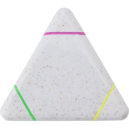 Surligneur  en PP et paille de blé Carrie Matières : polypropylène (PP) Couleurs : multicolore personnalisable avec votre logo